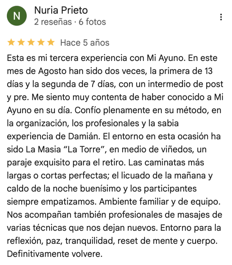 MiAyuno-Testimonio Nuria Prieto MiAyuno Testimonio Nuria Prieto